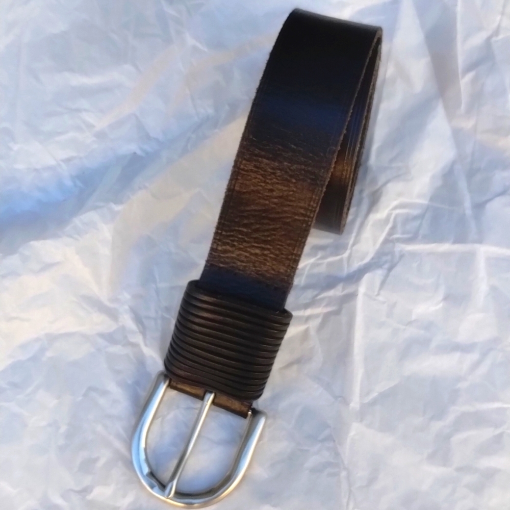 Ralph Lauren Thick Black Leather Belt